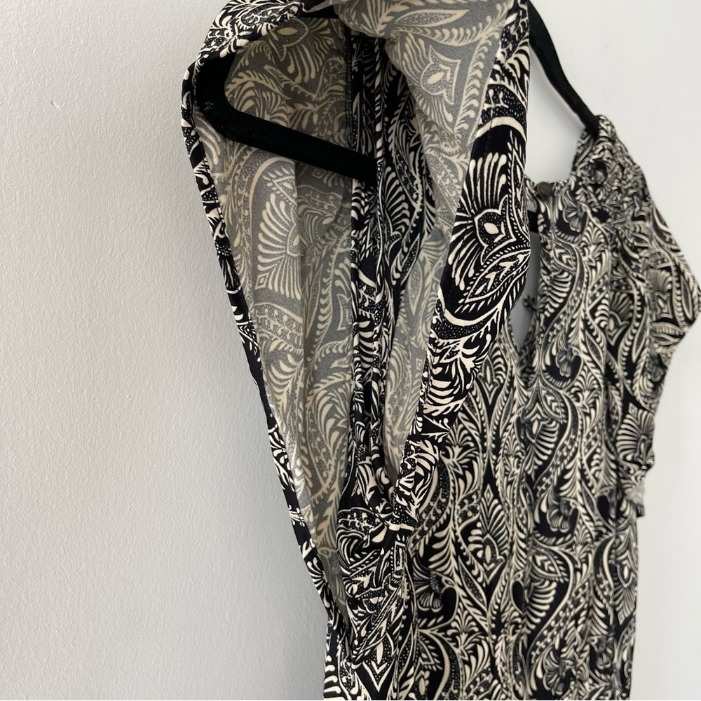 ❌SOLD❌ Anthropologie Zadie Black and cream Short sleeve Jumpsuit Size 4 - Picture 11 of 16